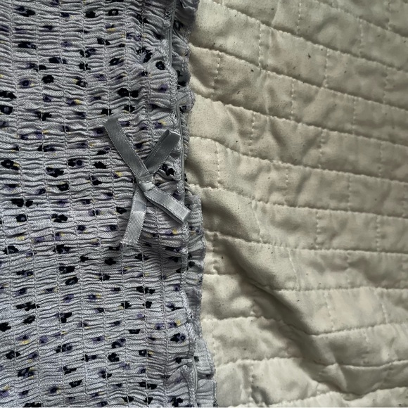 Large floral ruffled crop top with floral pattern - Picture 6 of 7